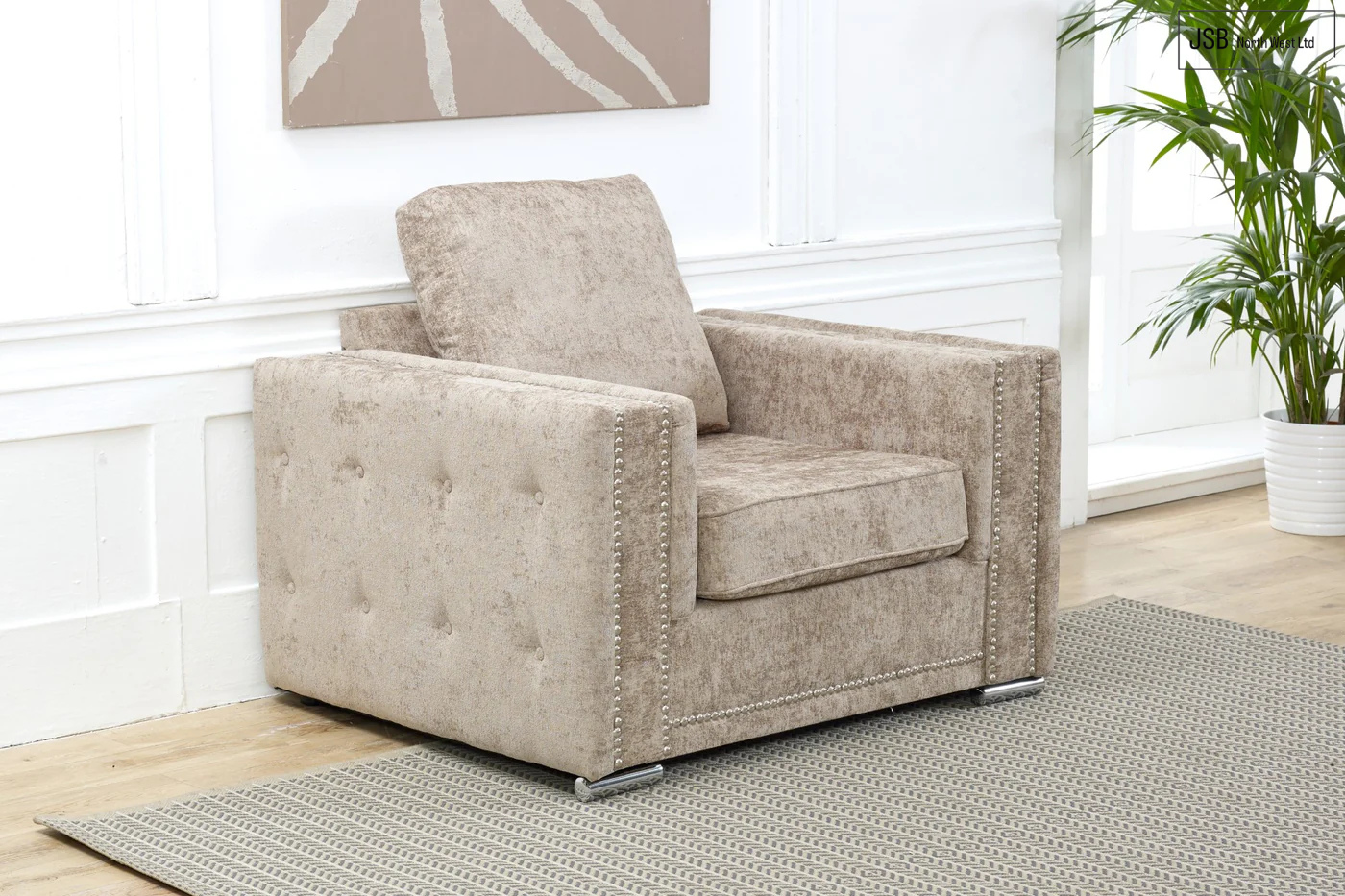 Nebraska 3+2+1 Sofa Full Back Alaska Mink