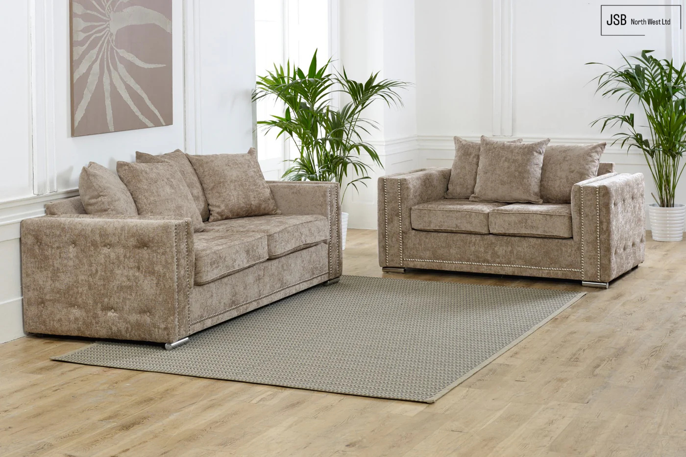 Nebraska 3+2 Sofa Scatter Back Alaska Mink