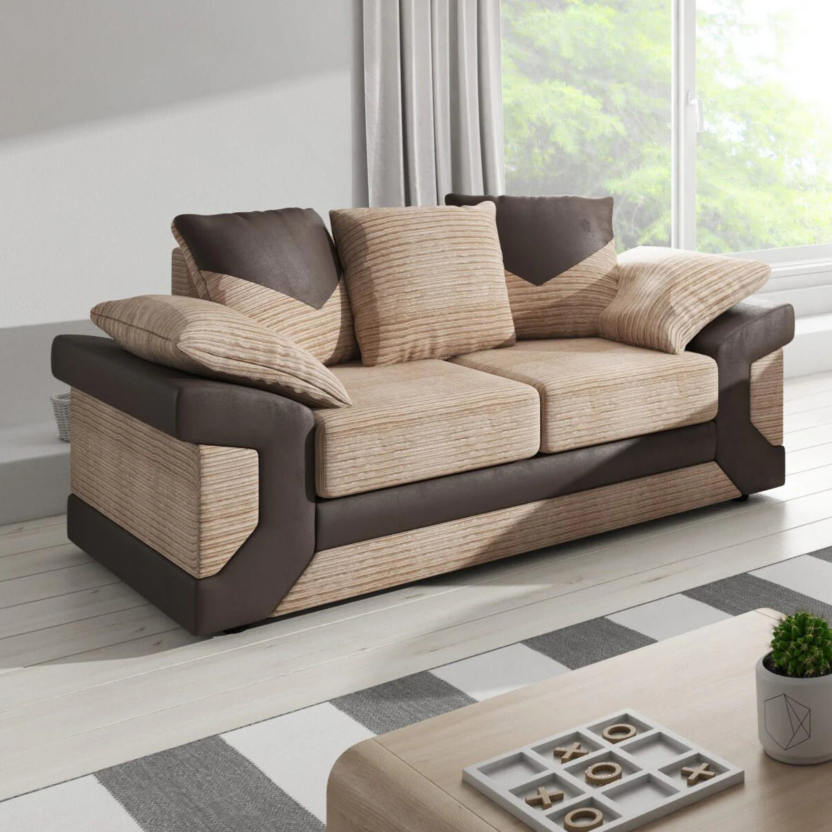 Dino 2 Seater Scatter Back Mixed Fabric Sofa