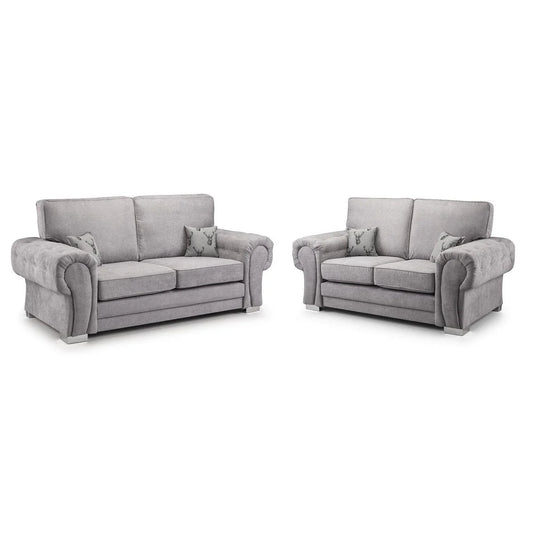 Verona Chesterfield 3+2 Fabric Full Back Sofa Suite