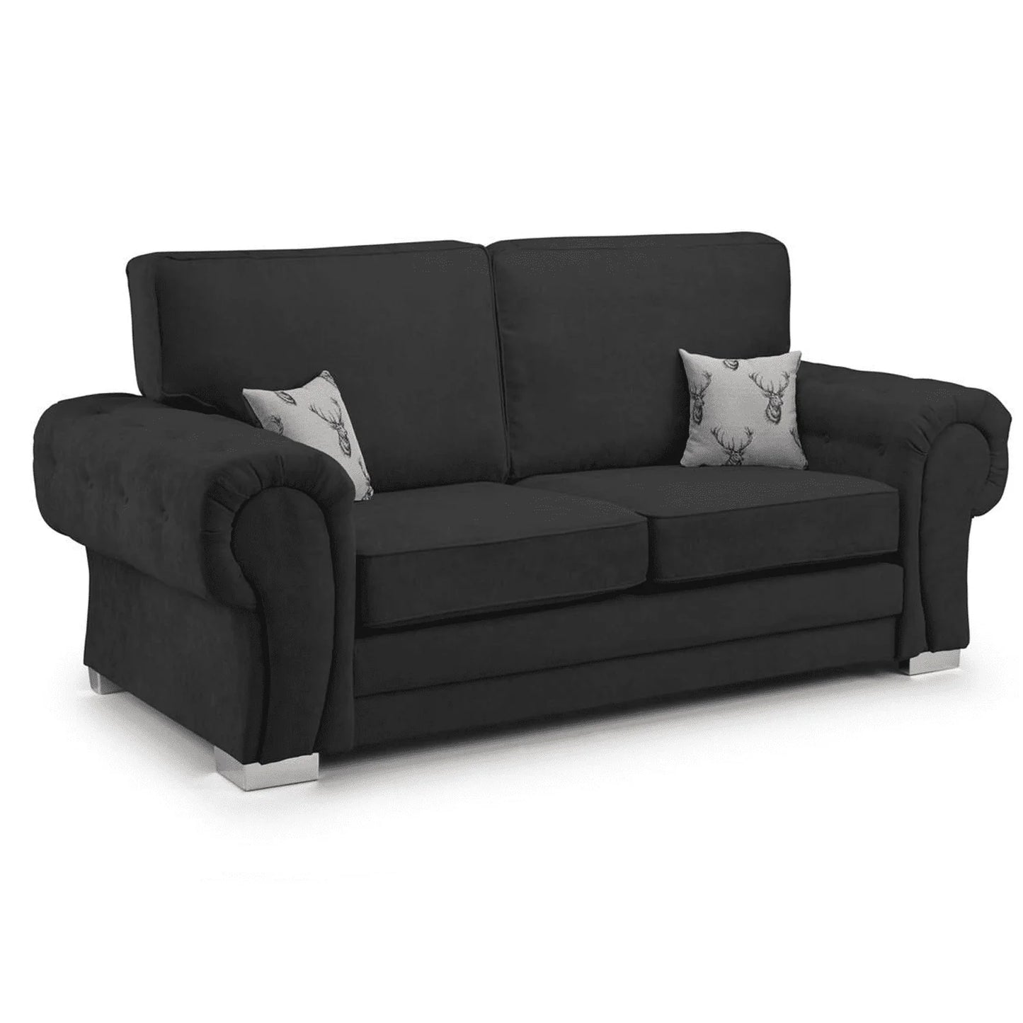 Verona Chesterfield 3 Seater Fabric Full Back Sofa