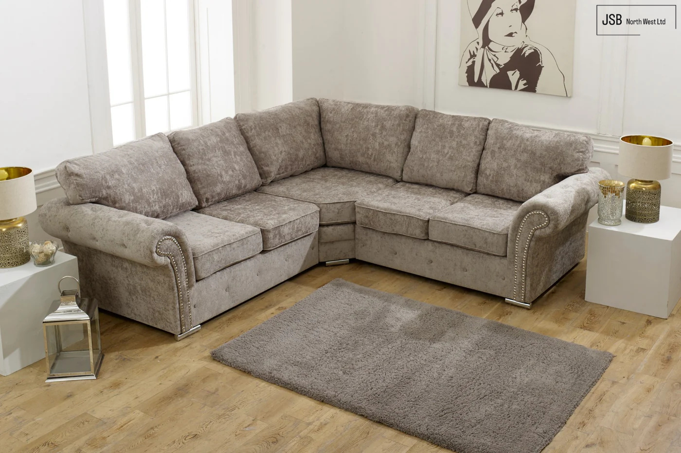 Graceland Corner Sofa Full Back Alaska Truffle