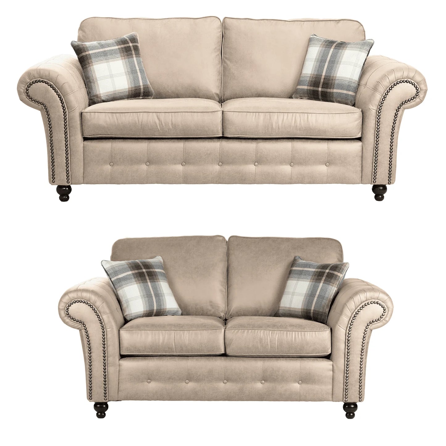 Oakland Leather 3+2 Sofa Suite (Marble)