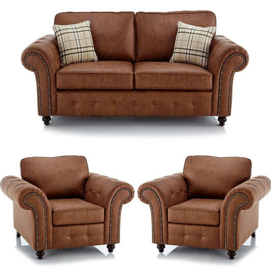 Oakland Leather 2+1+1 Sofa Suite