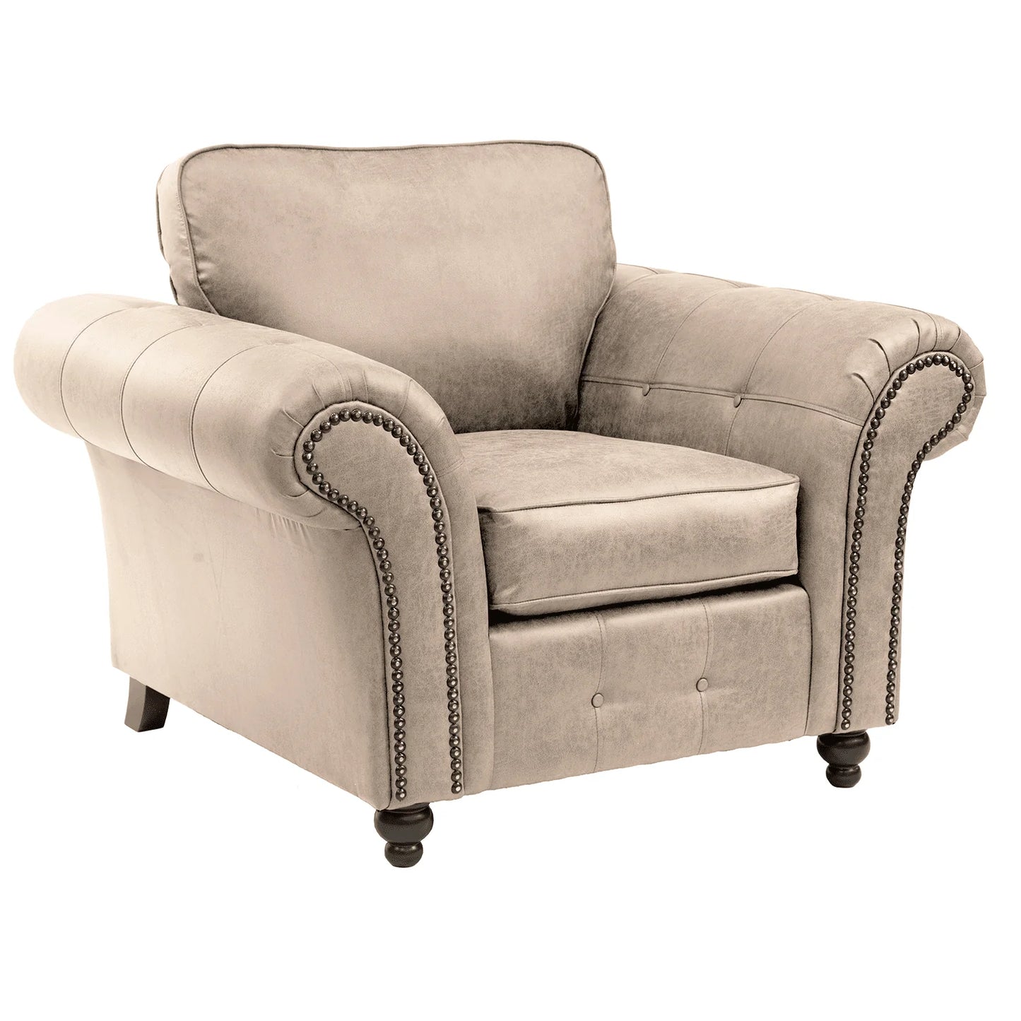 Oakland Leather 3 Piece Sofa Suite (Marble)