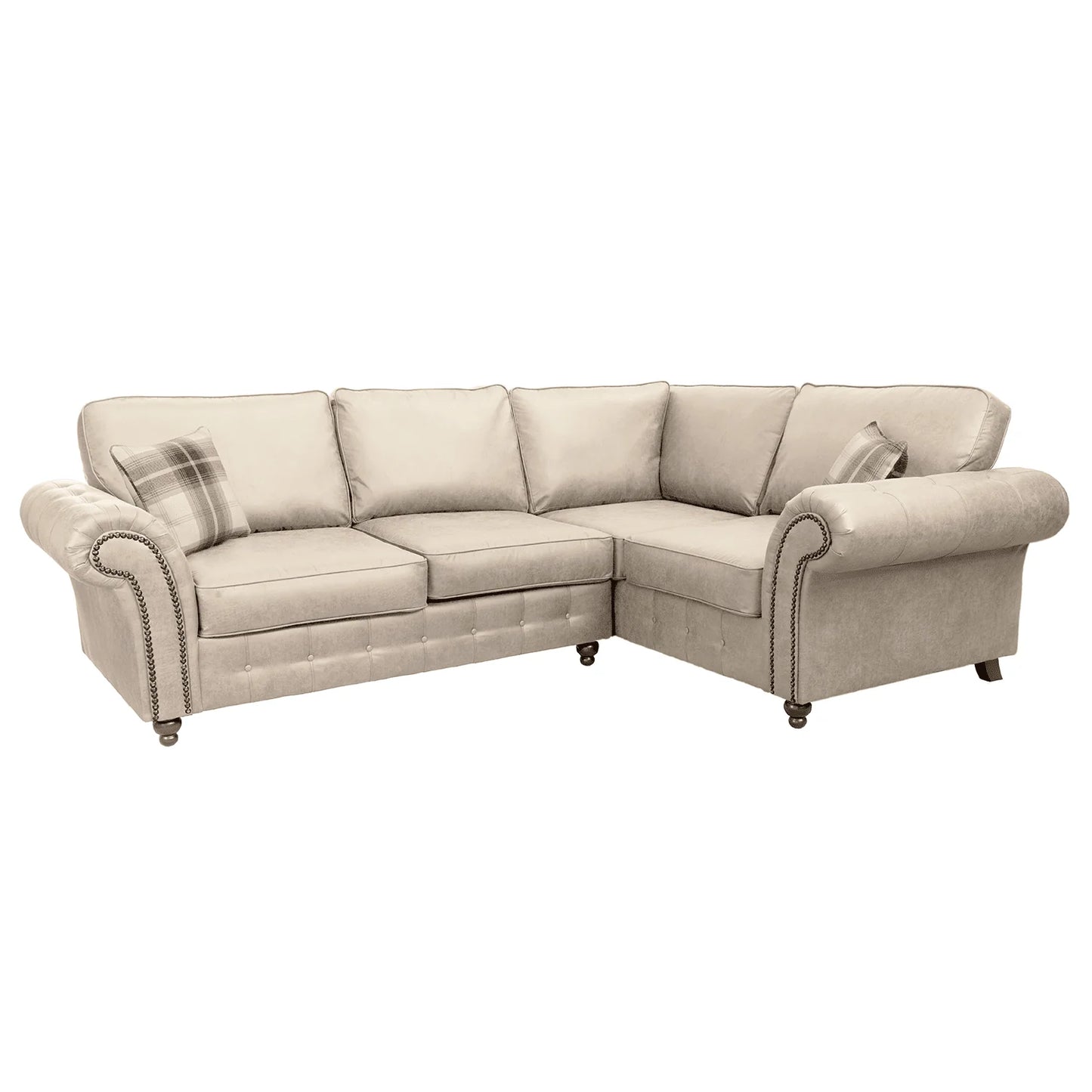 Oakland Corner 4 Seater Sofa Marble Leather