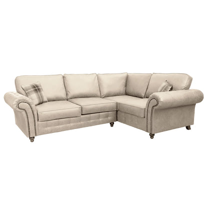 Oakland Corner 4 Seater Sofa Marble Leather