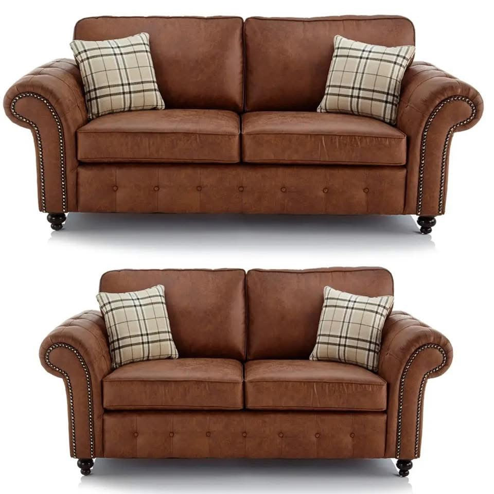 Oakland Leather 3+2 Sofa Suite