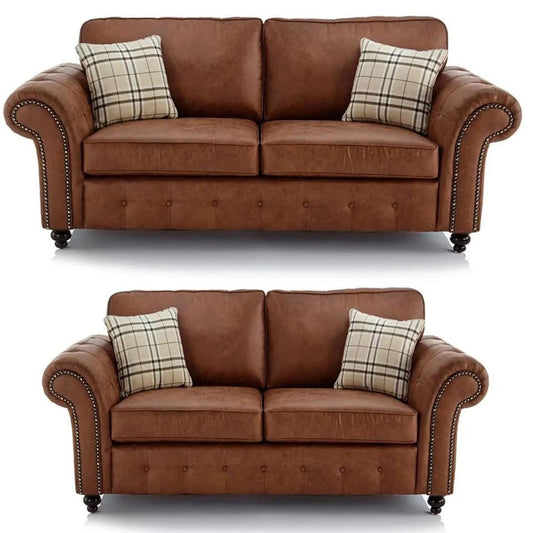 Oakland Leather 3+2 Sofa Suite