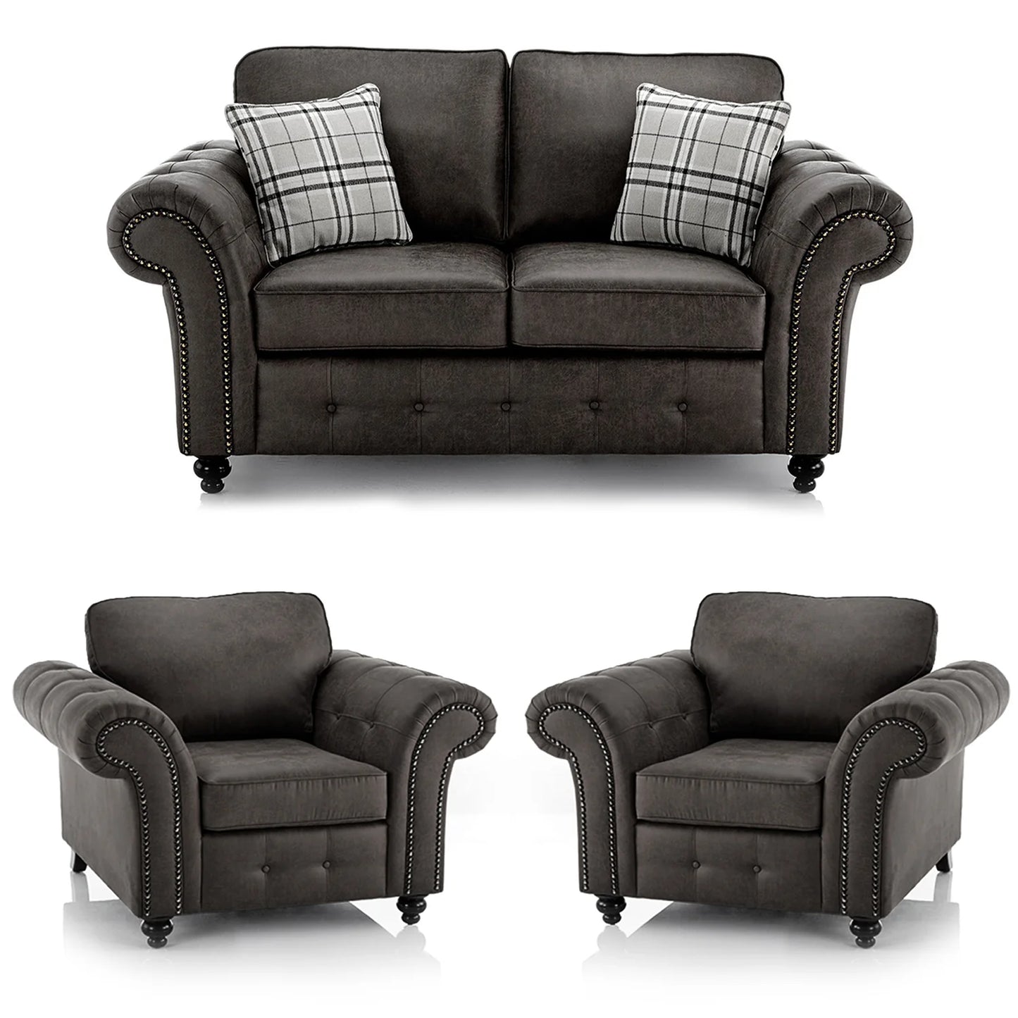 Oakland Leather 2+1+1 Sofa Suite