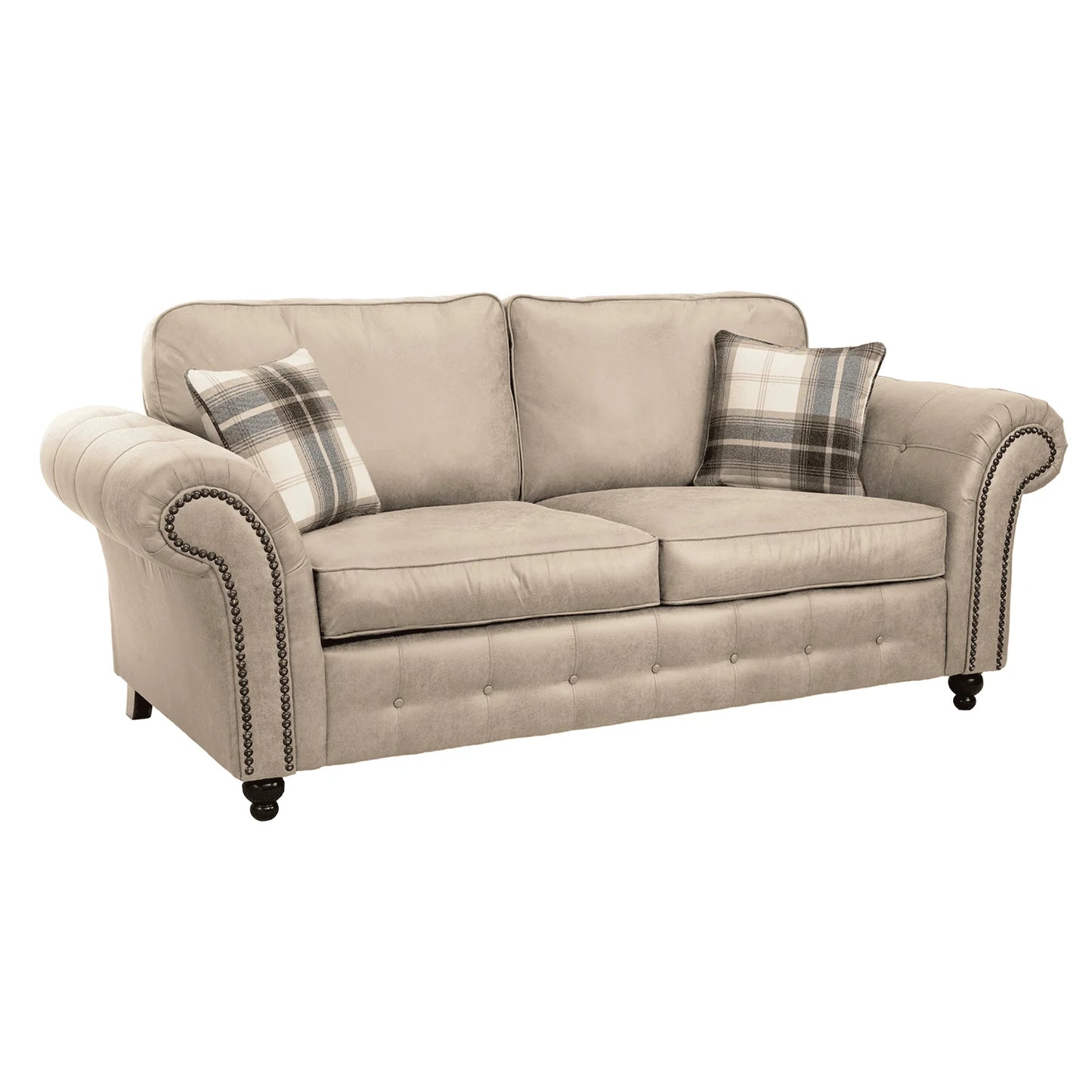 Oakland Leather 3 Seater Sofa (Marble)