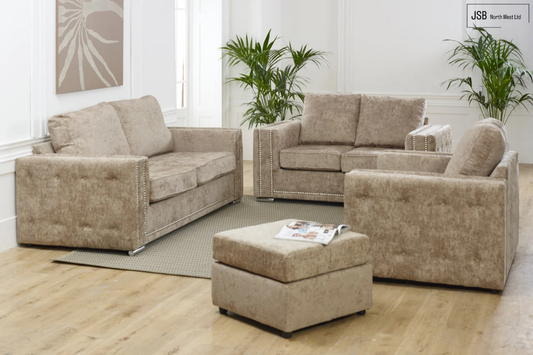 Nebraska 3+2+1 Sofa Full Back Alaska Mink