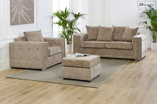 Nebraska 3+1 Sofa Scatter Back Alaska Mink