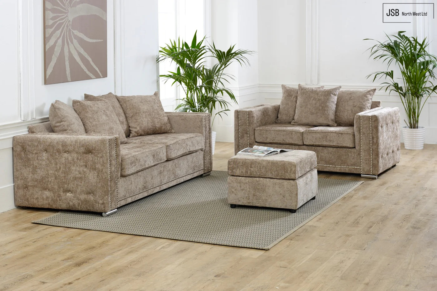 Alaska Scatter Back 3+2 Fabric Sofa Set