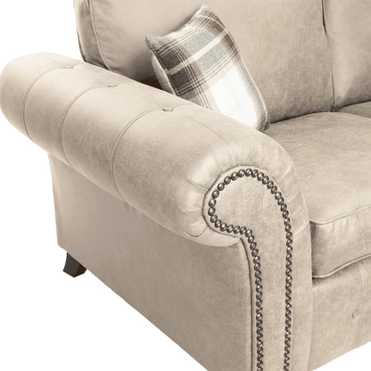 Oakland Leather 3 Piece Sofa Suite (Marble)