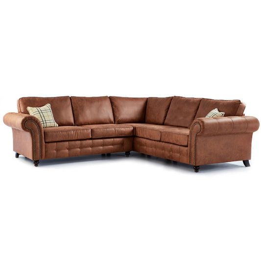 Oakland Leather 5 Seater Corner Sofa
