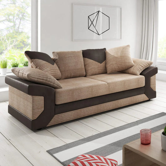 Dino 3 Seater Scatter Back Mixed Fabric Sofa