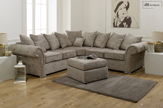 Graceland Corner Sofa Scatter Back Alaska Truffle
